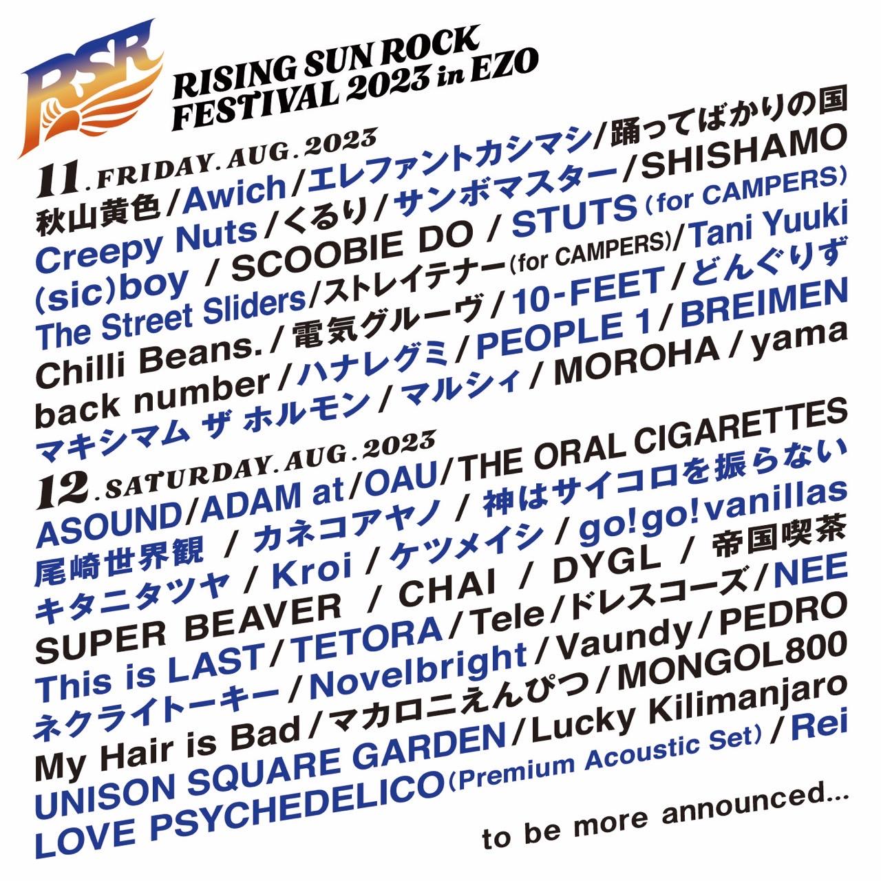 RISING SUN ROCK FESTIVAL 2023 in EZO 入場券-